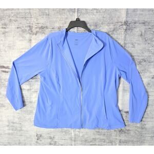 Nike Yoga Jacket Plus 2x Purple Long Sleave Dri Fit A=0031